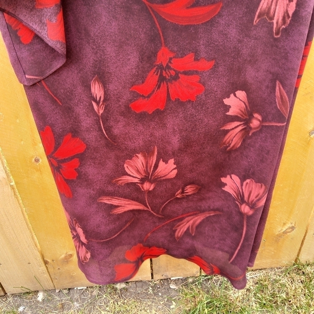 JESSICA HOWARD 22w burgundy floral occasional dress - Picture 5 of 7